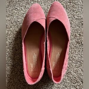 Toms Pink Pointed Toe Flats
